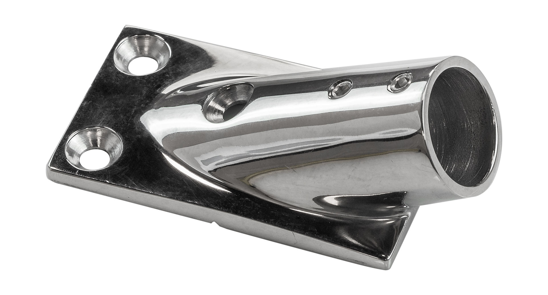 Основание стойки леера 1"(25,4 мм), 30 град, прямоугольное