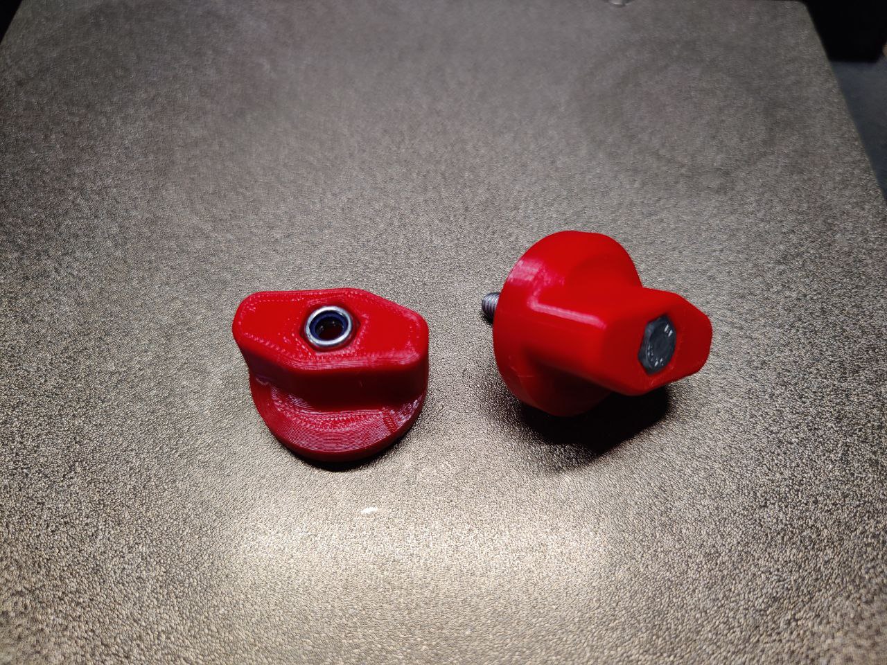 Ручка усиленная (барашек) М6 красный. К-т 2шт Прокатись.Ру