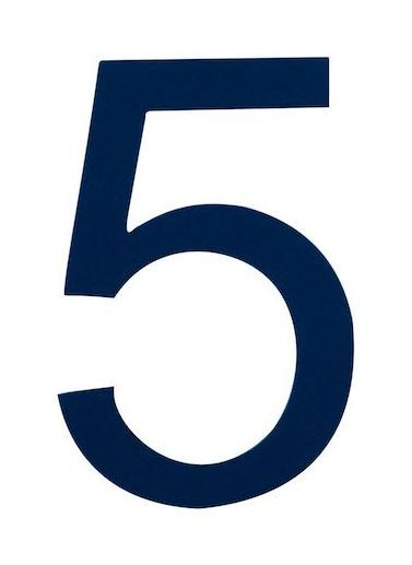 Знак номера 5, синий Знак номера 5, синий