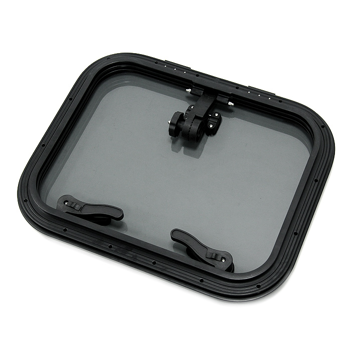 Люк палубный распашной Альбатрос 522x392 (черное исполнение)