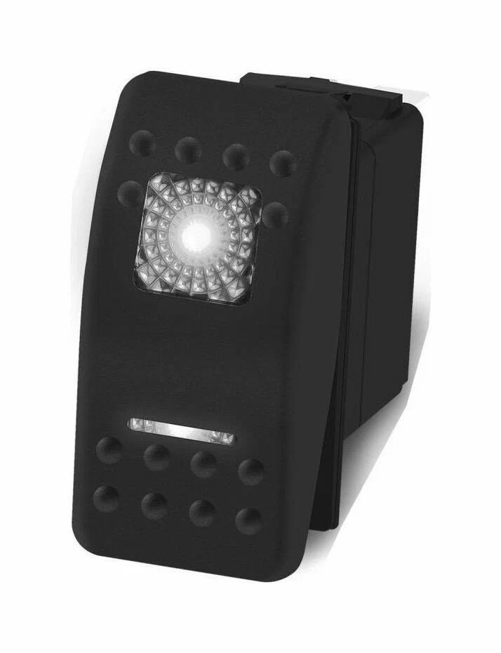 Переключатель трехпозиционный (ON)-OFF-(ON) 12В/20А 7р с подсветкой (упаковка из 4 шт.)