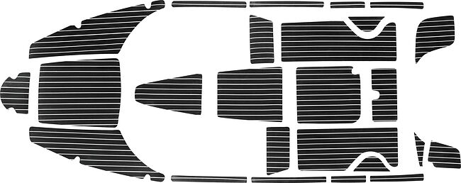 Комплект палубного покрытия Marine Rocket для Phoenix 600HT, черный, белая полоса