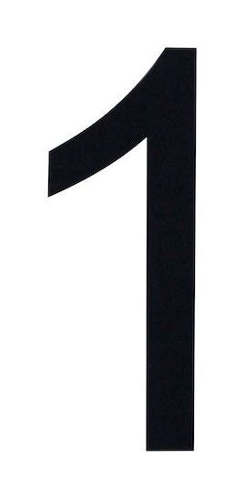 Знак номера 1, черный Знак номера 1, черный