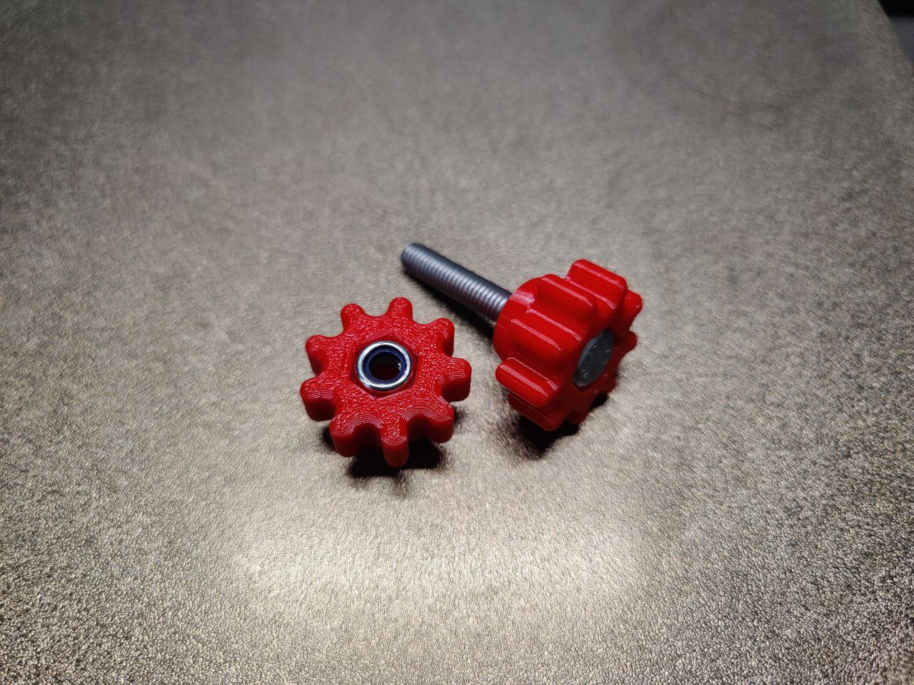 Ручка (барашек) малый М6 красный. К-т 2шт Прокатись.Ру Ручка (барашек) малый М6 красный. К-т 2шт Прокатись.Ру