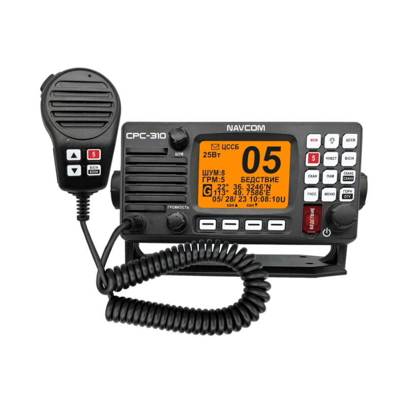 Радиостанция УКВ NavCom CPC-310А 300-336 МГц, 1-25 Вт, для судов поднадзорных ГИМС