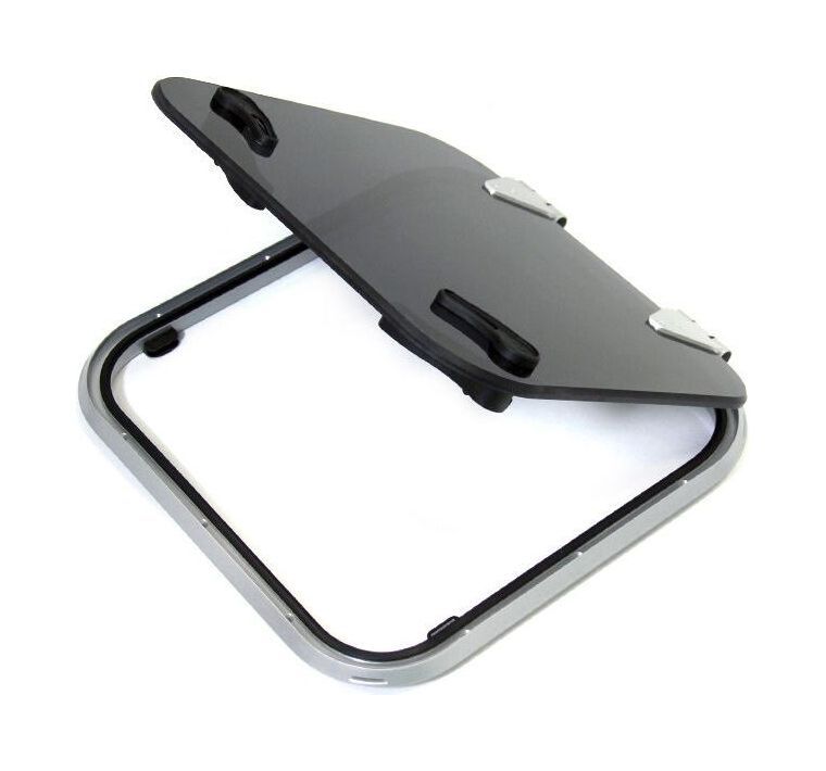 Люк палубный безрамный Пеликан 522x522 R75 (черное исполнение)