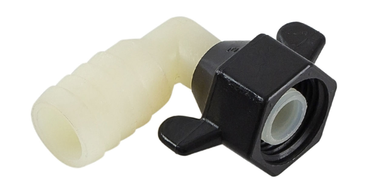 Фитинг Shurflo угловой резьба-"елочка" 1/2”-14 NPT(F)x3/4”