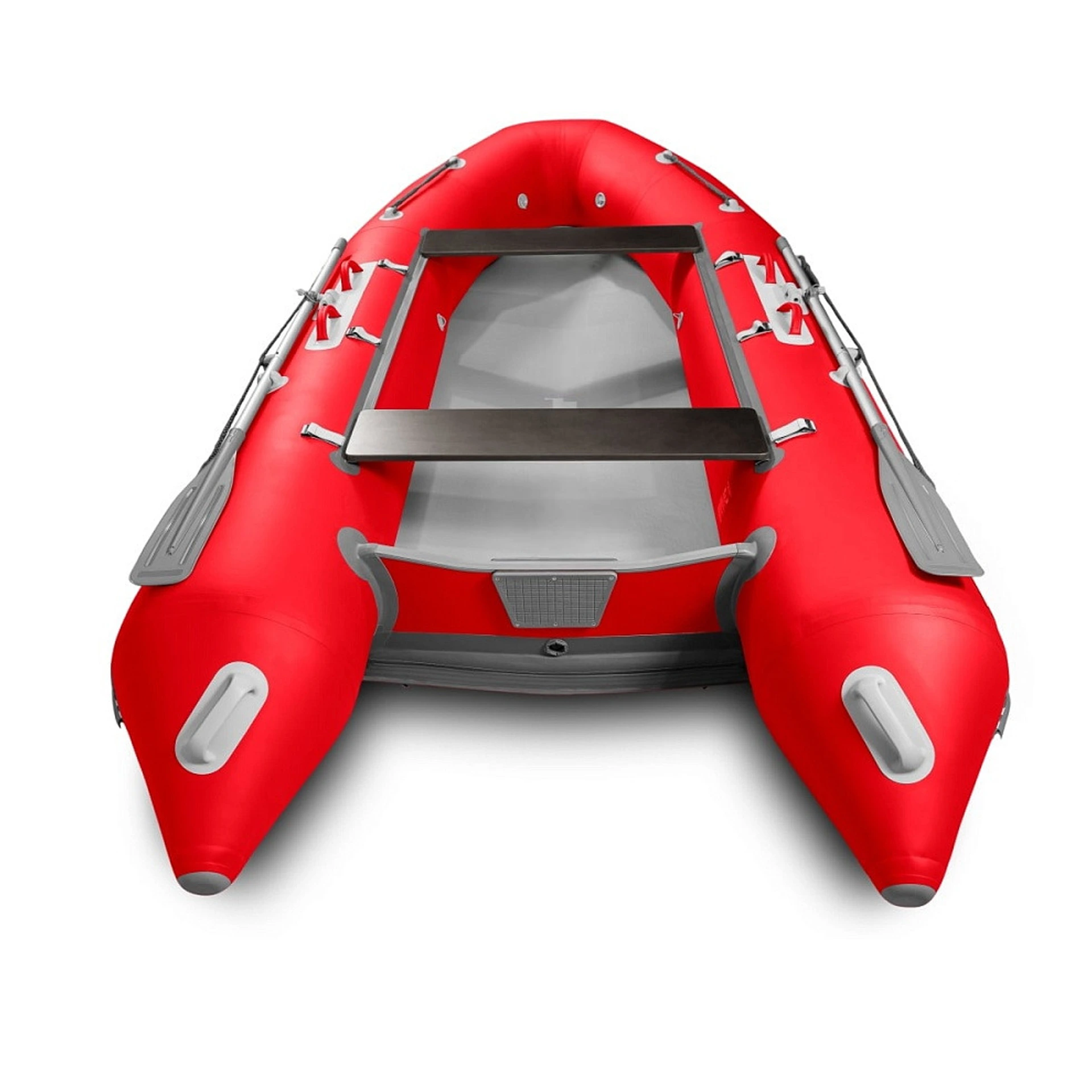 Лодка ПВХ X-River Rocky 355 НДВД + усиленное дно и баллон, красно-серый/фурнитура серая