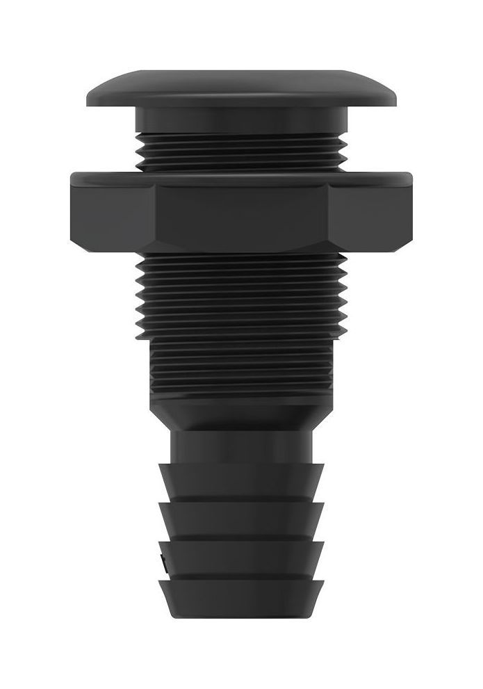Разъем водосброса с обратным клапаном под шланг 25 мм, черный