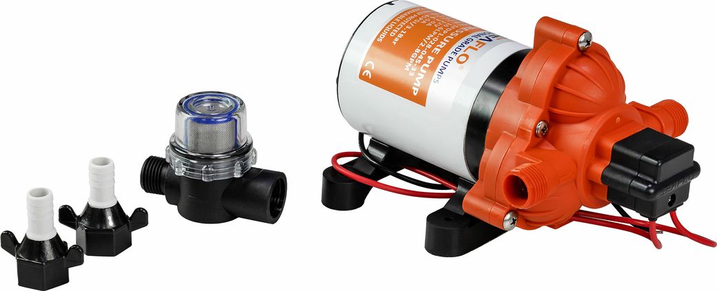 Помпа мембранная SeaFlo, 12 В, 11.6 л/мин, 3.1 бар (упаковка из 8 шт.)