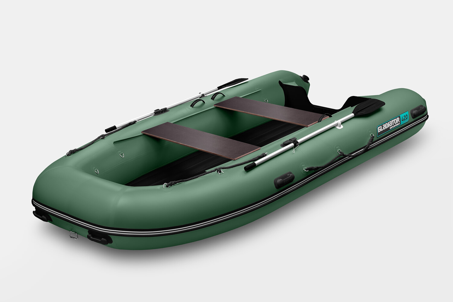 Надувная лодка (НДНД) GLADIATOR E380S зеленый (СПБ)
