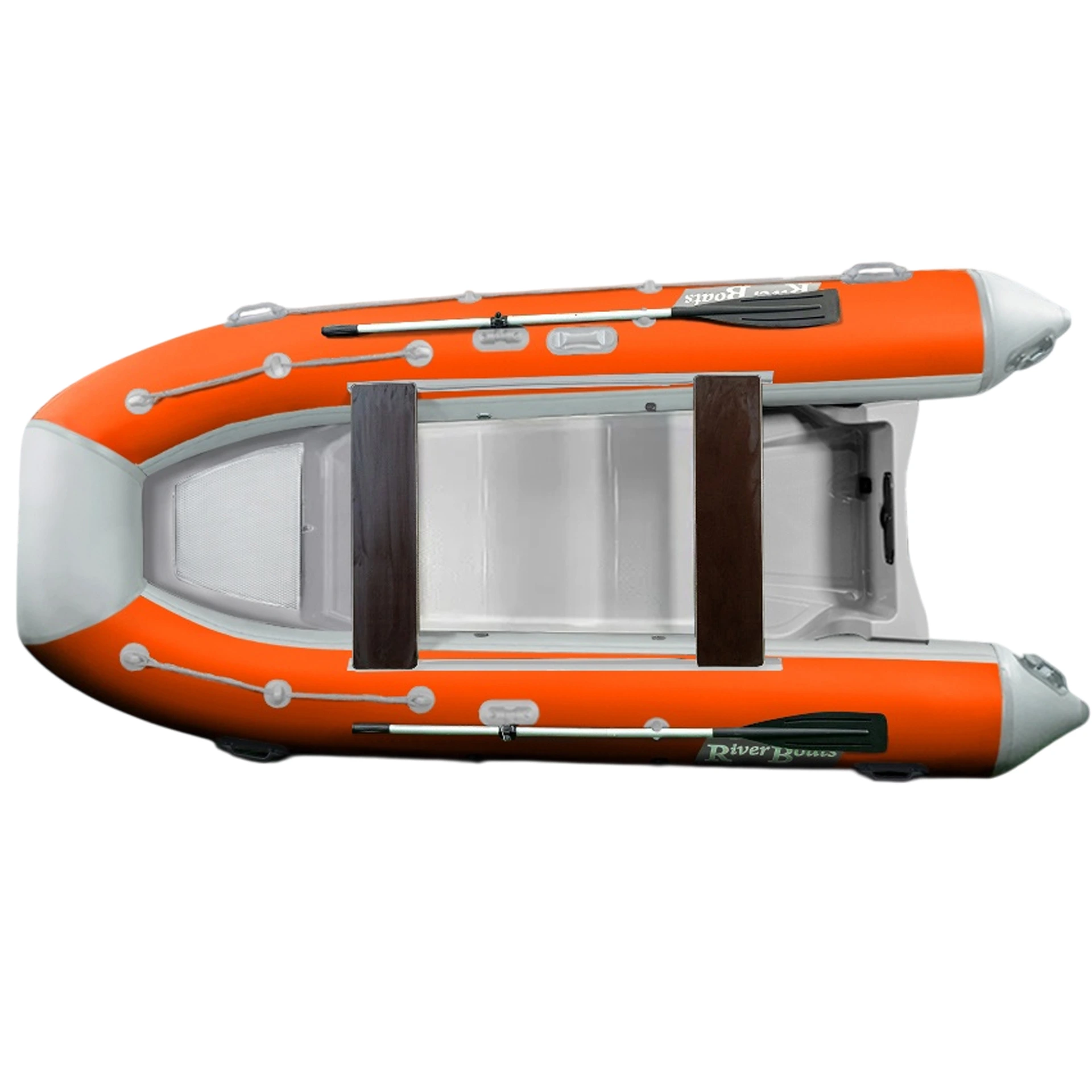 Лодка RIB River Boats RB 380,носовая утка серая,серо-оранжевый