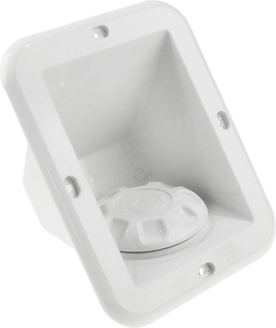 Горловина заливная для воды в боксе под шланг 38 мм, пластик