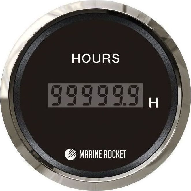 Счетчик моточасов цифровой 0-99999, 9 ч., черный циферблат, нержавеющий ободок, д. 52 мм, Marine Rocket (упаковка из 30 шт.) Счетчик моточасов цифровой 0-99999, 9 ч., черный циферблат, нержавеющий ободок, д. 52 мм, Marine Rocket (упаковка из 30 шт.)