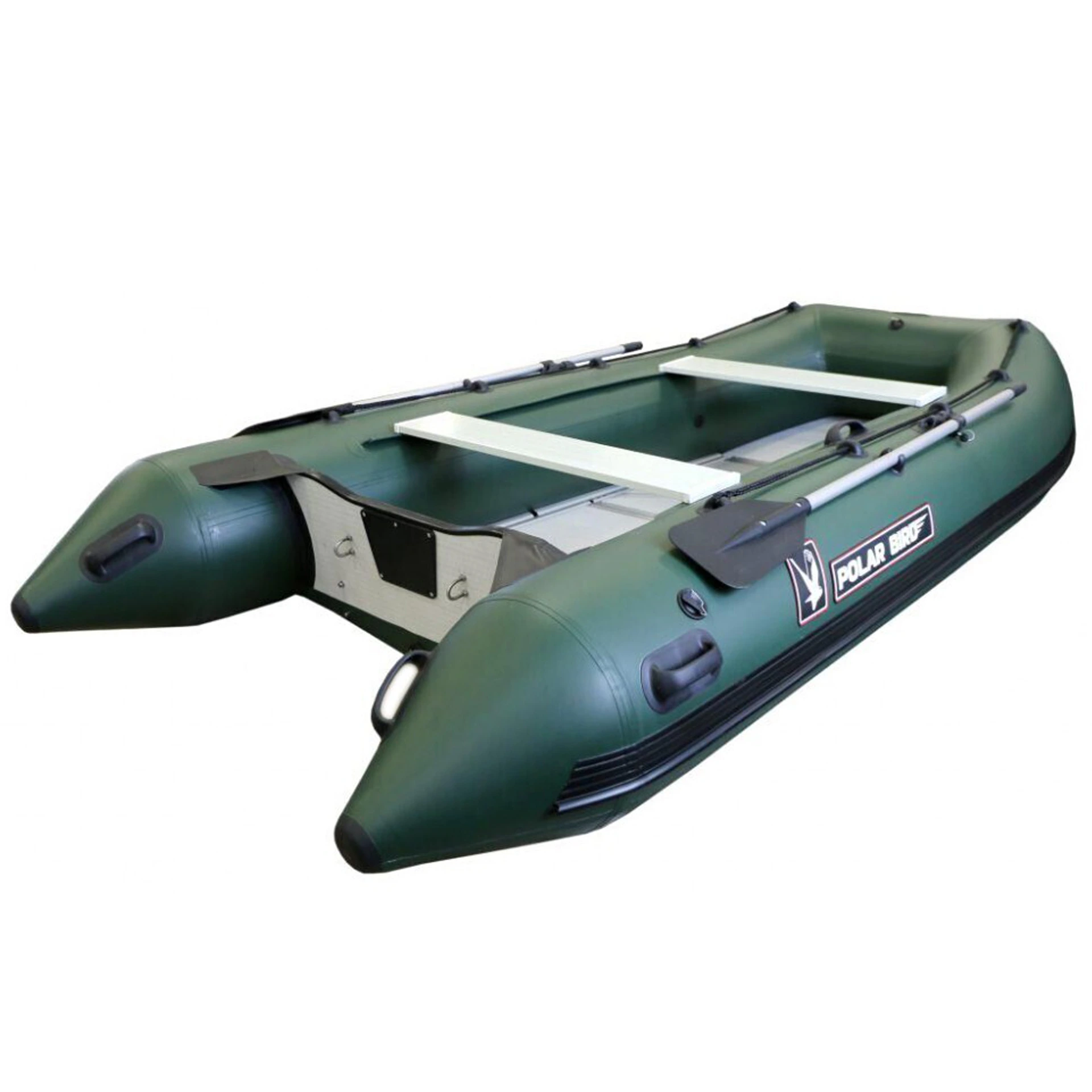 Лодка ПВХ Polar Bird PB-450E Eagle «Орлан» (пайолы и транец из стеклокомпозита) зеленый
