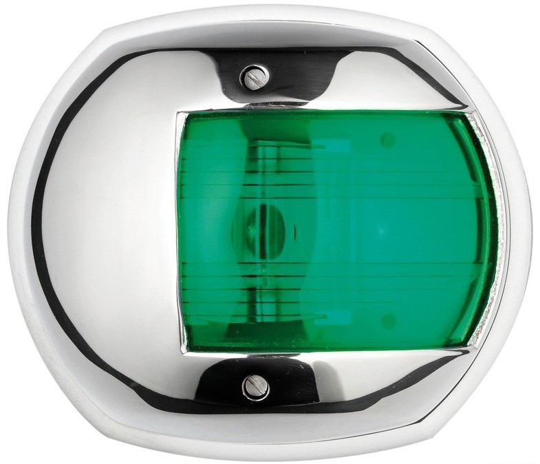 Навигационные огни Compact 12 из AISI 316 зеркальной полировки, зеленый