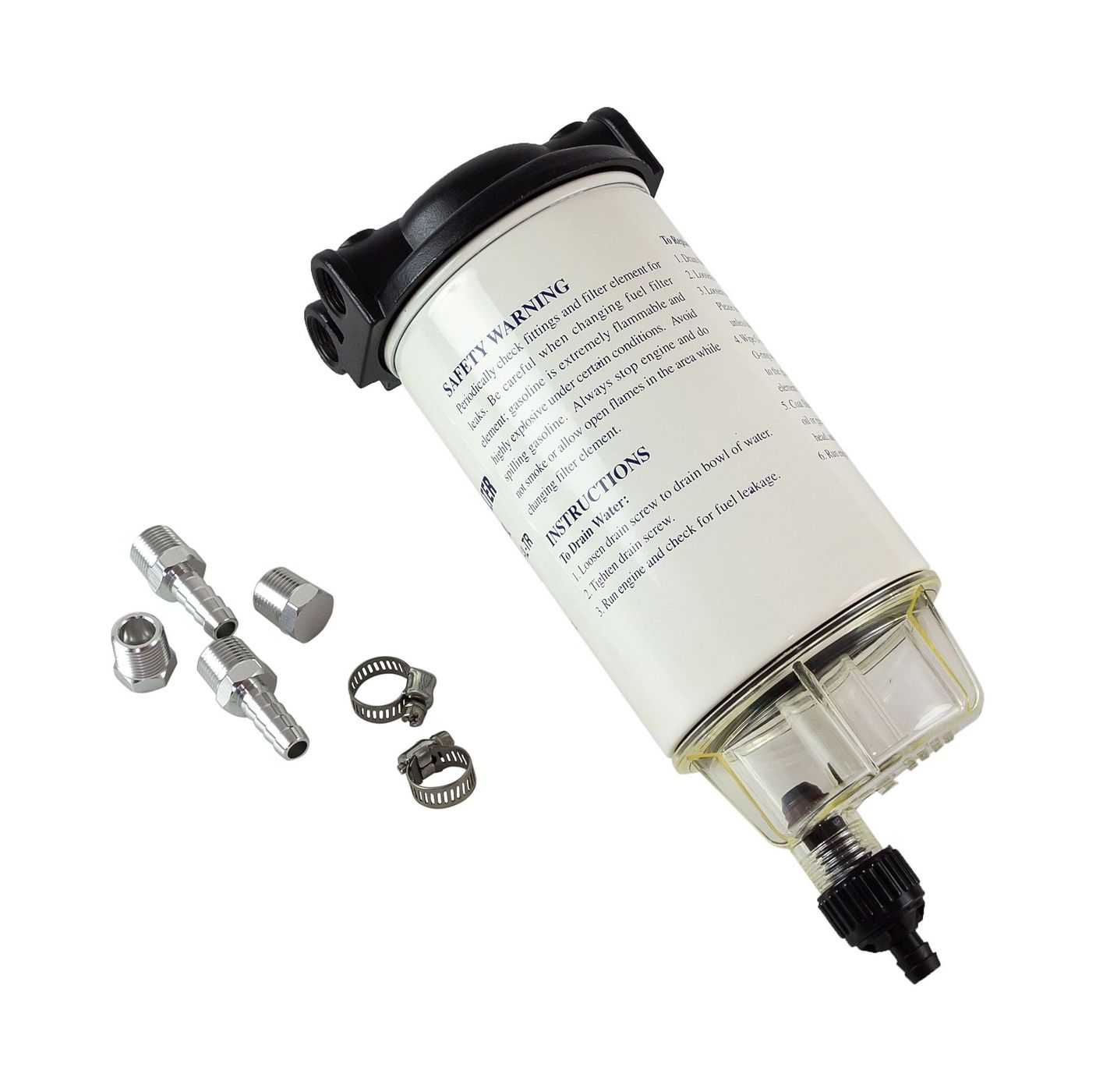 Фильтр топливный 10 мк с креплением и водосборником (большой) (упаковка из 12 шт.)