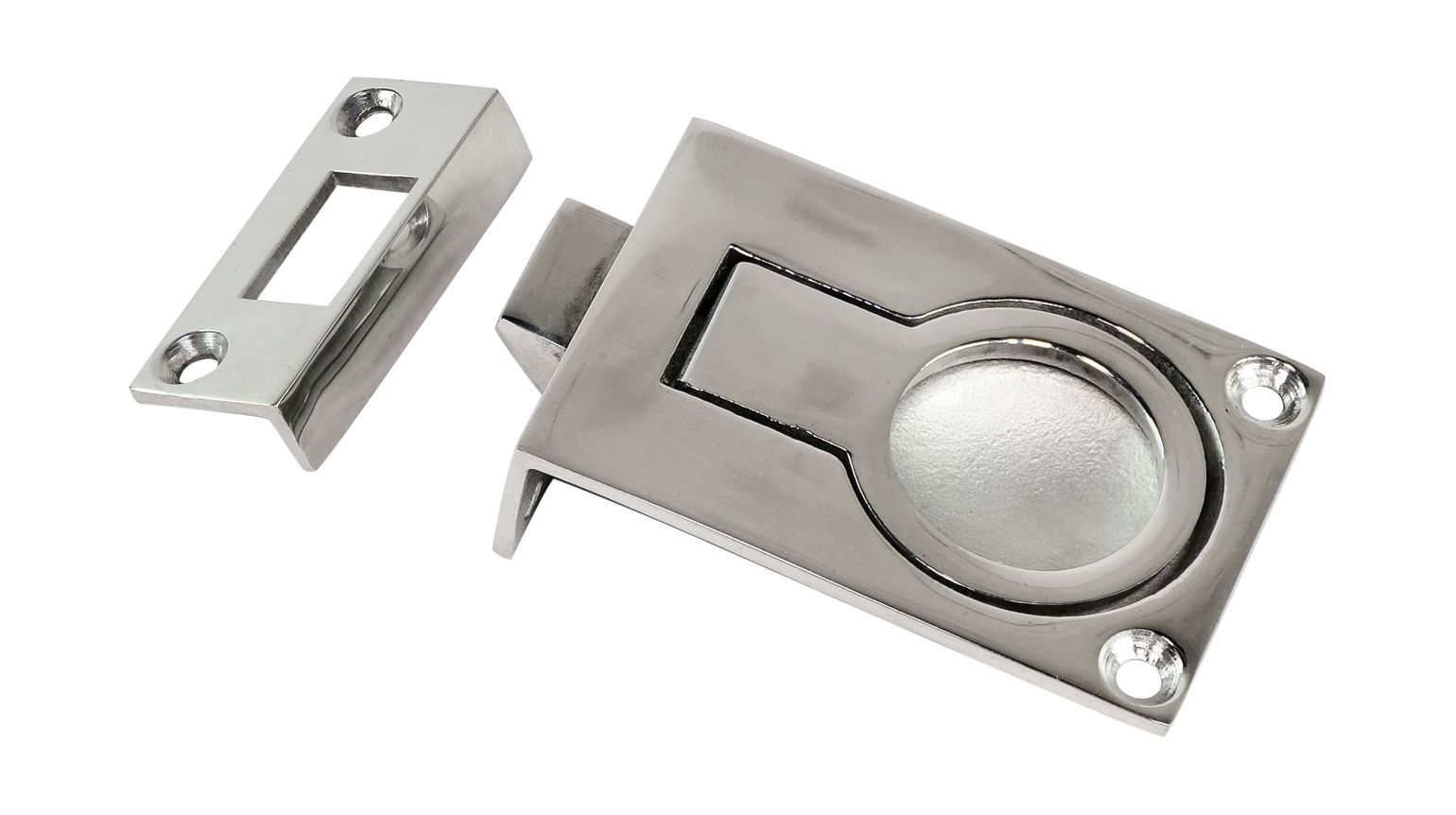 Ручка палубная потайная с защелкой, 57x40 мм, нержавеющая, Marine Rocket