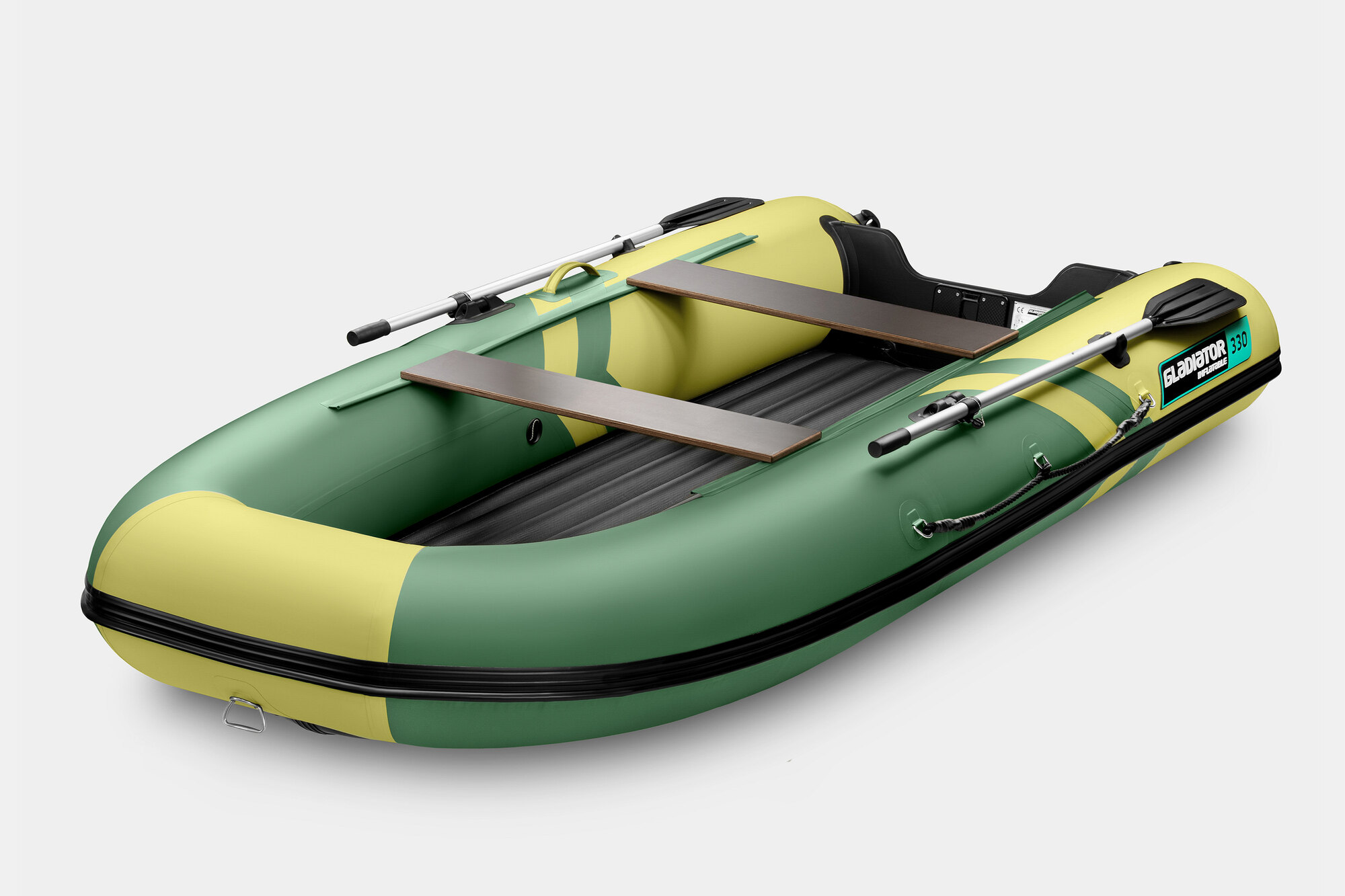 Надувная лодка (НДНД) GLADIATOR E330S зелено-оливковый (СПБ)