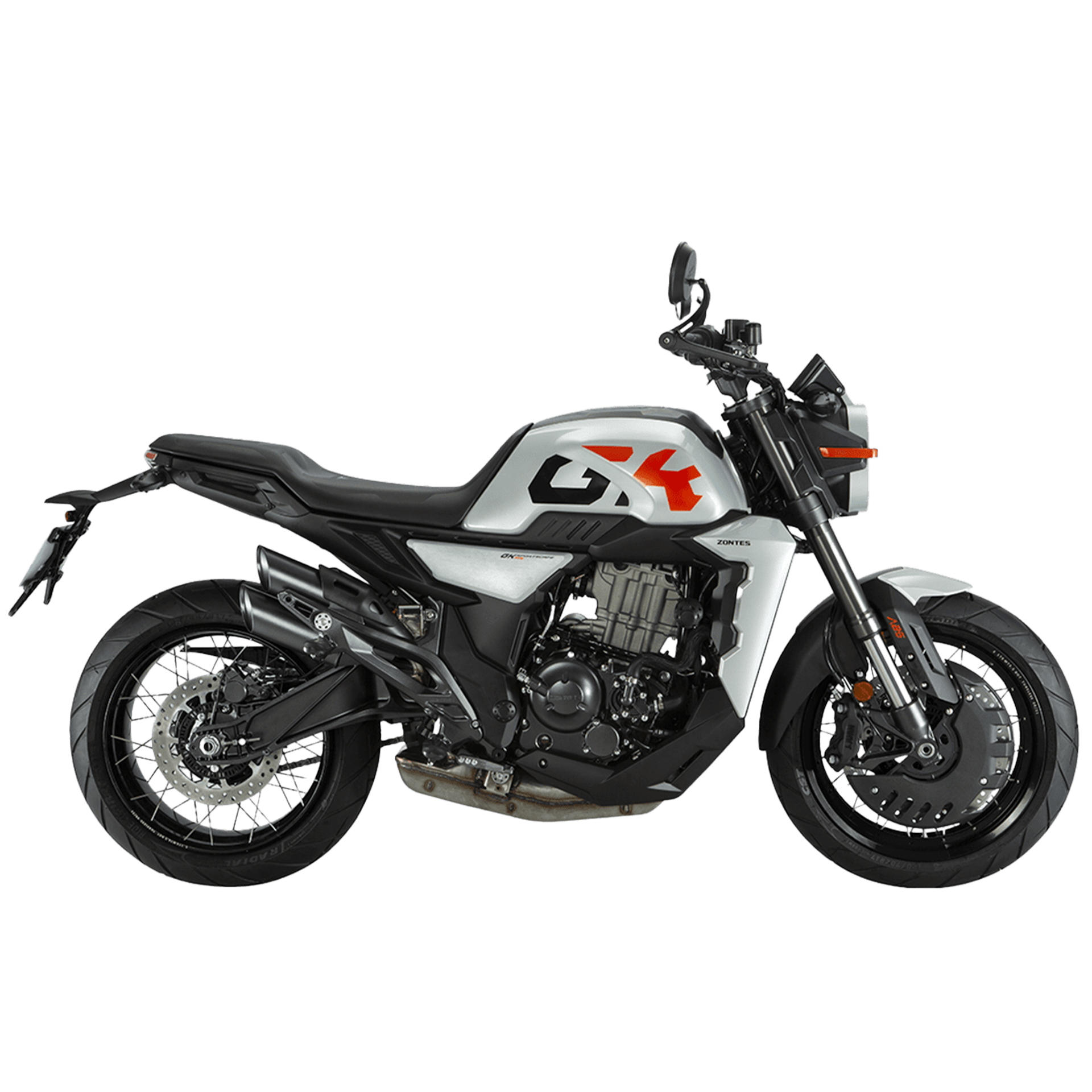 Мотоцикл Zontes ZT350-GK серебристый/оранжевый