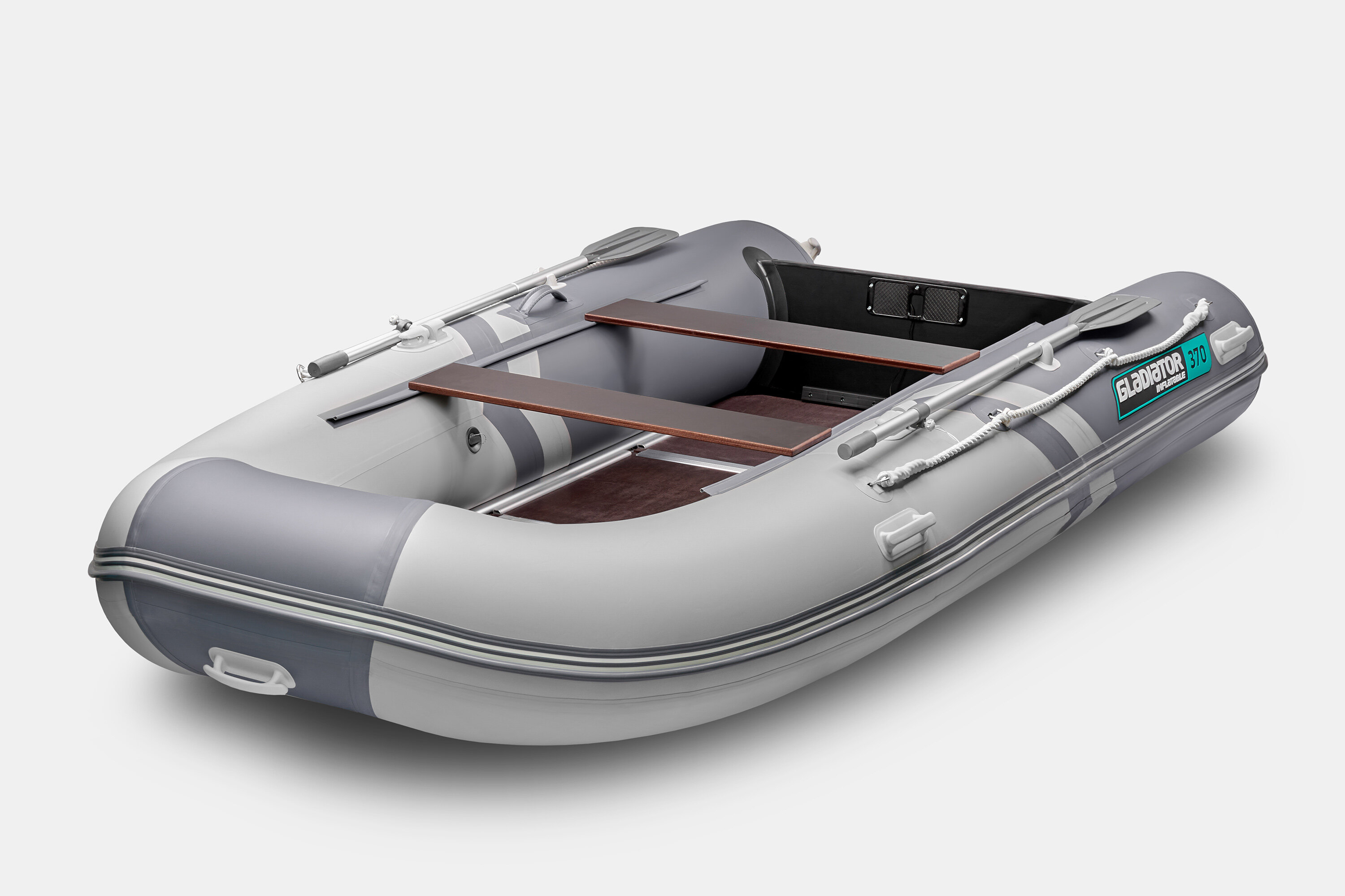 Надувная лодка GLADIATOR B370 светло-темносерый (СПБ)