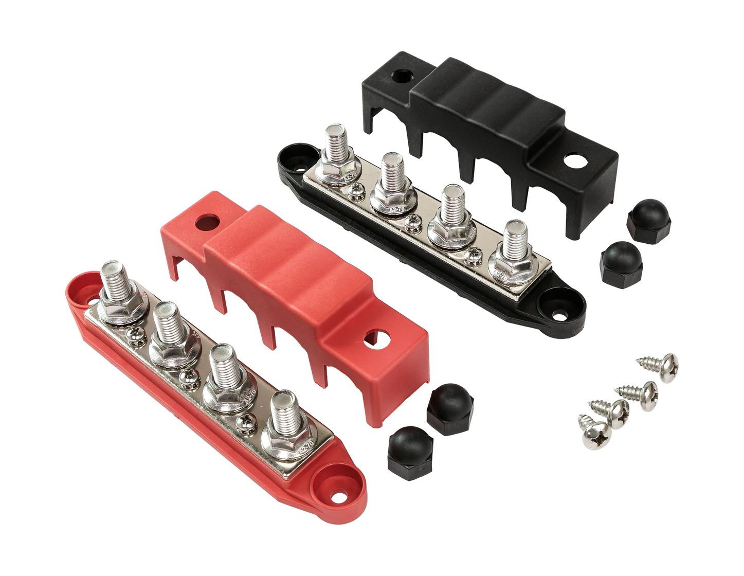 Колодка распределительная электромонтажная, 4 контакта, M10, черная