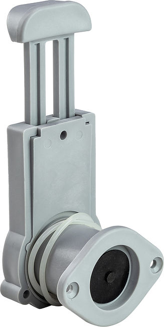 Клапан сливной с затвором для лодки ПВХ h36мм, серый