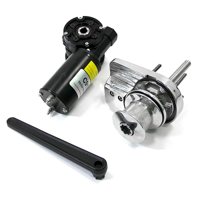 Лебедка якорная серии-C Heavy Duty Style (c барабаном) 900Вт, 12В, цепь 6 мм/веревка 12 мм