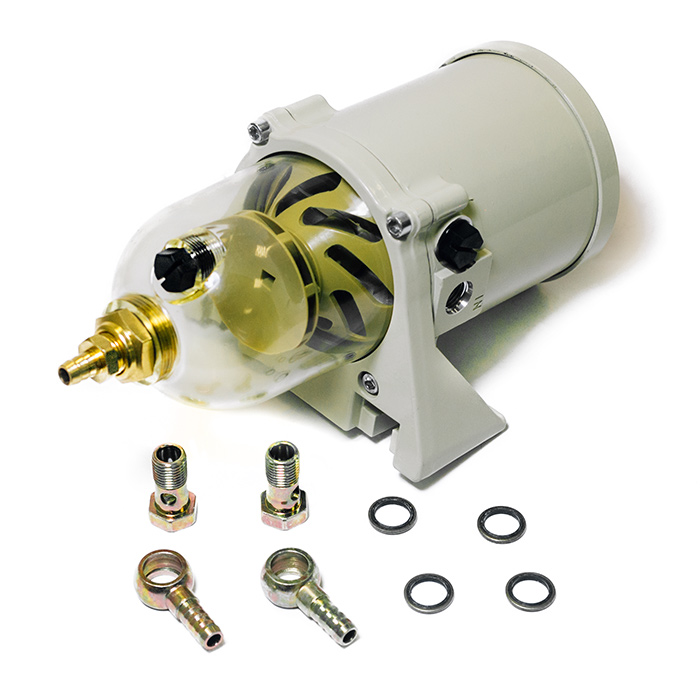 Фильтр-сепаратор топливный 500FG SUNFINE для дизельных моторов, латуниевый слив