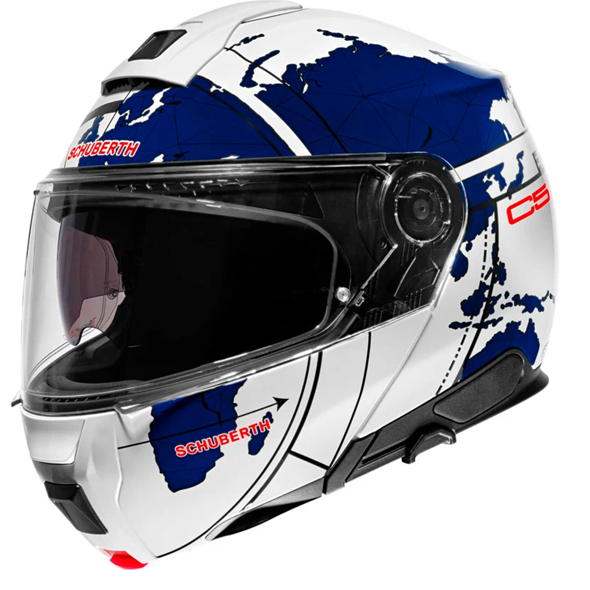 Шлем Schuberth C5 Globe Blue, синий/белый, размер XL (RR)