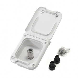 Внешний вывод в боксе с быстросъемным штуцером 1/2" SUNFINE, белый