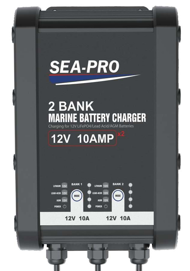 Зарядное устройство Sea-Pro TE4-0333А (2х12В AGM, LEAD-ACID, LiFePo4- нижний выход)
