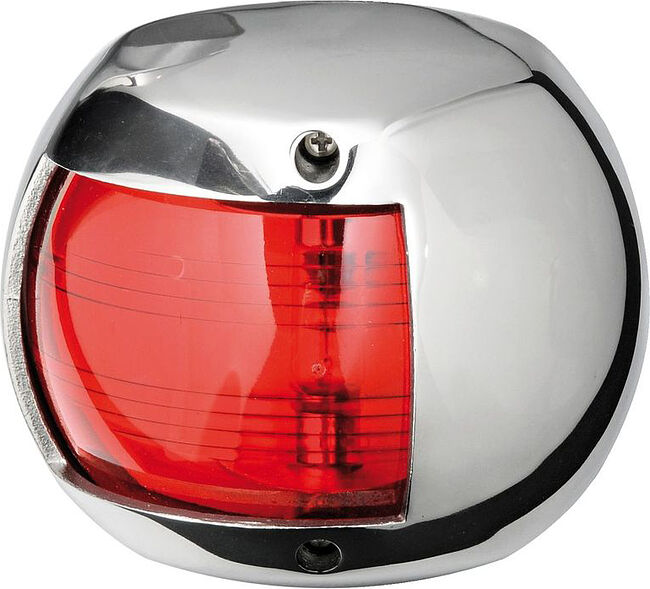 Навигационные огни Compact 12 из AISI 316 зеркальная полировка, красный