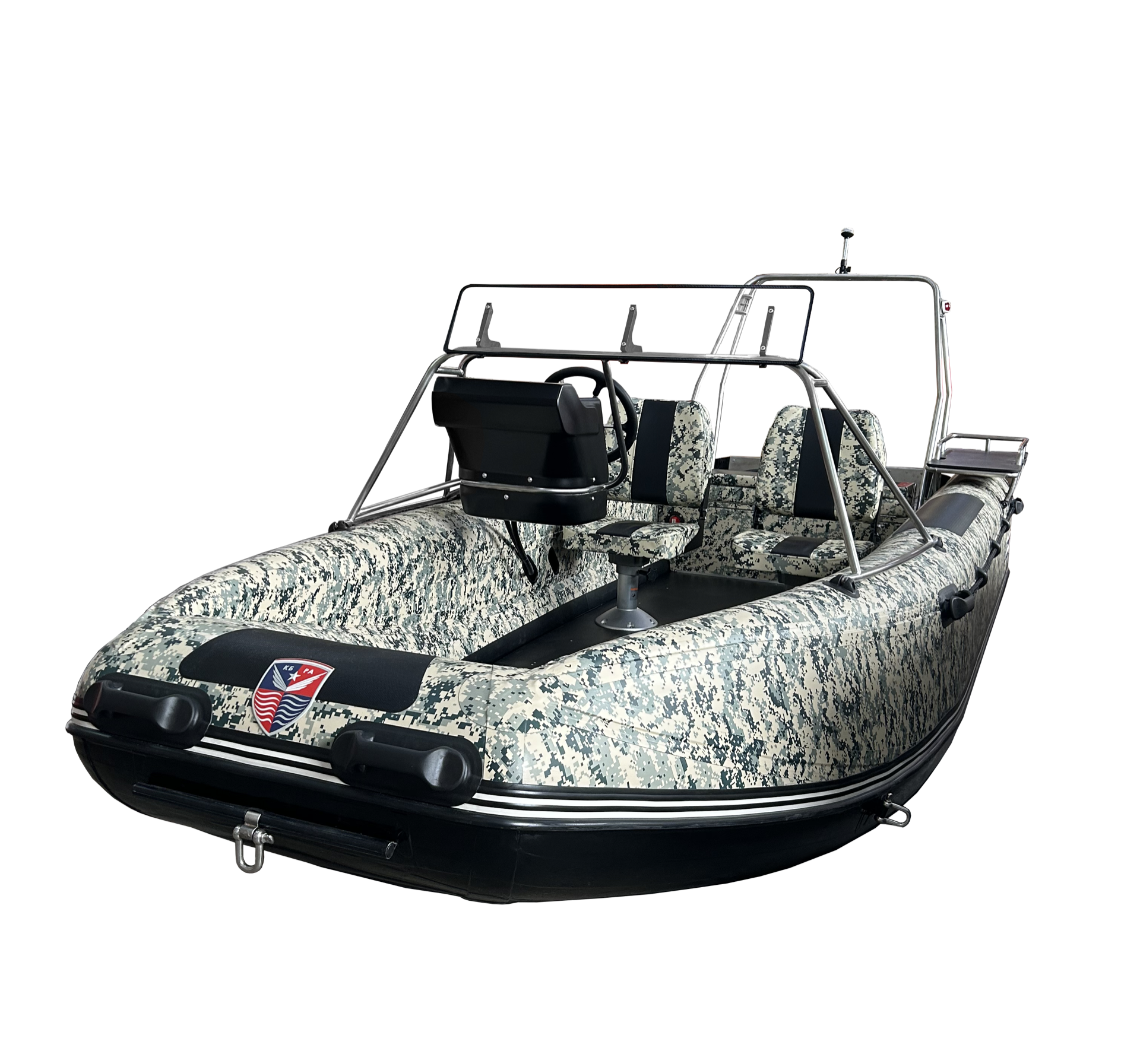 Лодка RIB Русские Амфибии ТРИМАРАН РА4700 ПАТРОЛ пиксель