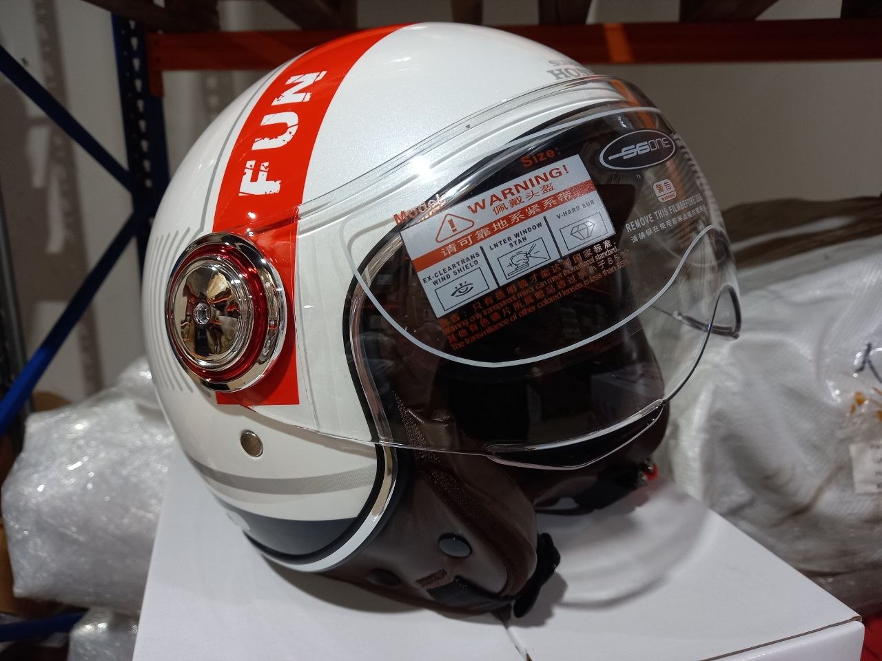 Шлем Honda Sundiro белый, размер L (RR)