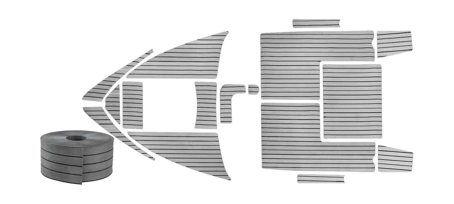 Комплект палубного покрытия для Феникс 560, тик темно-серый, Marine Rocket