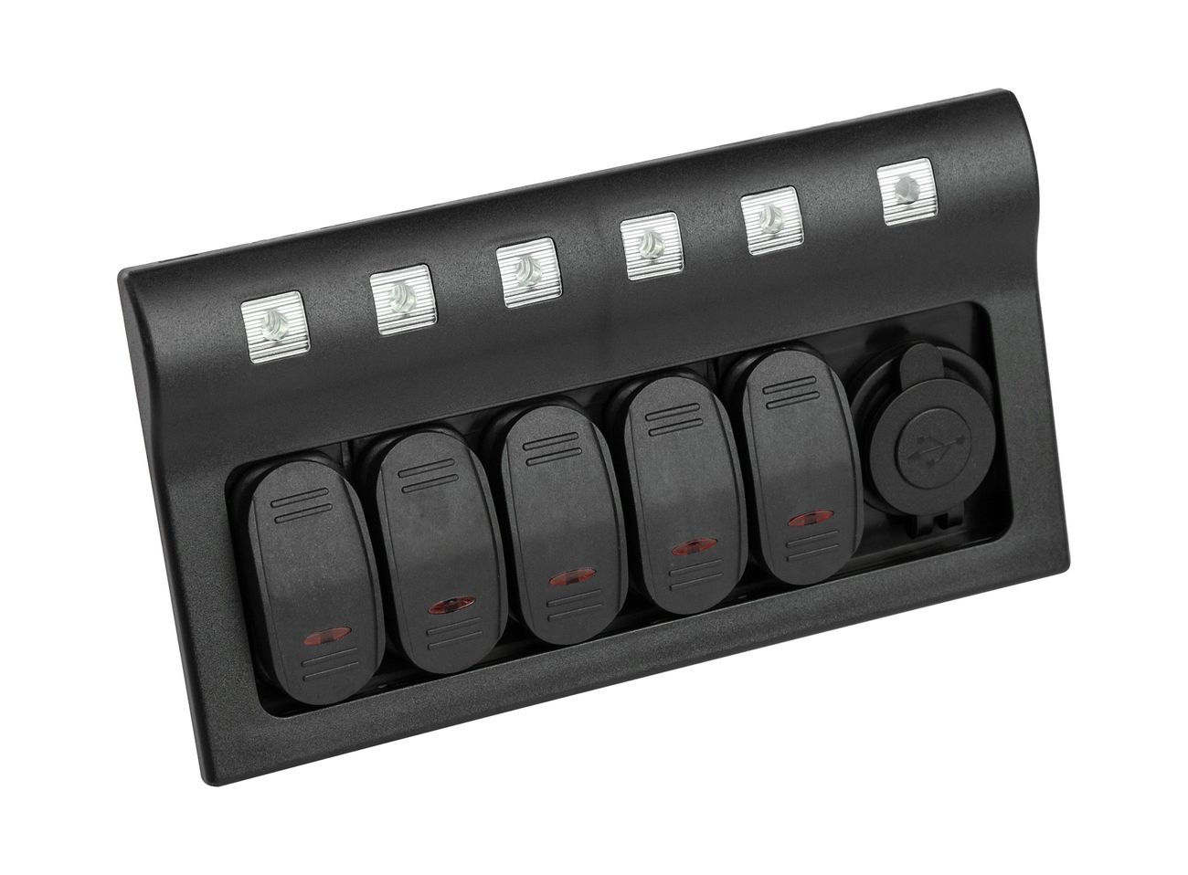 Панель бортового питания 5 переключателей, USB зарядка, индикация, автоматы (упаковка из 2 шт.)