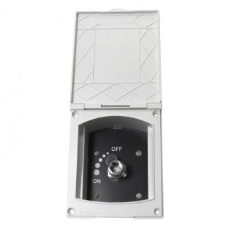 Внешний вывод в боксе с регулировкой подачи 1/2" SUNFINE, белый