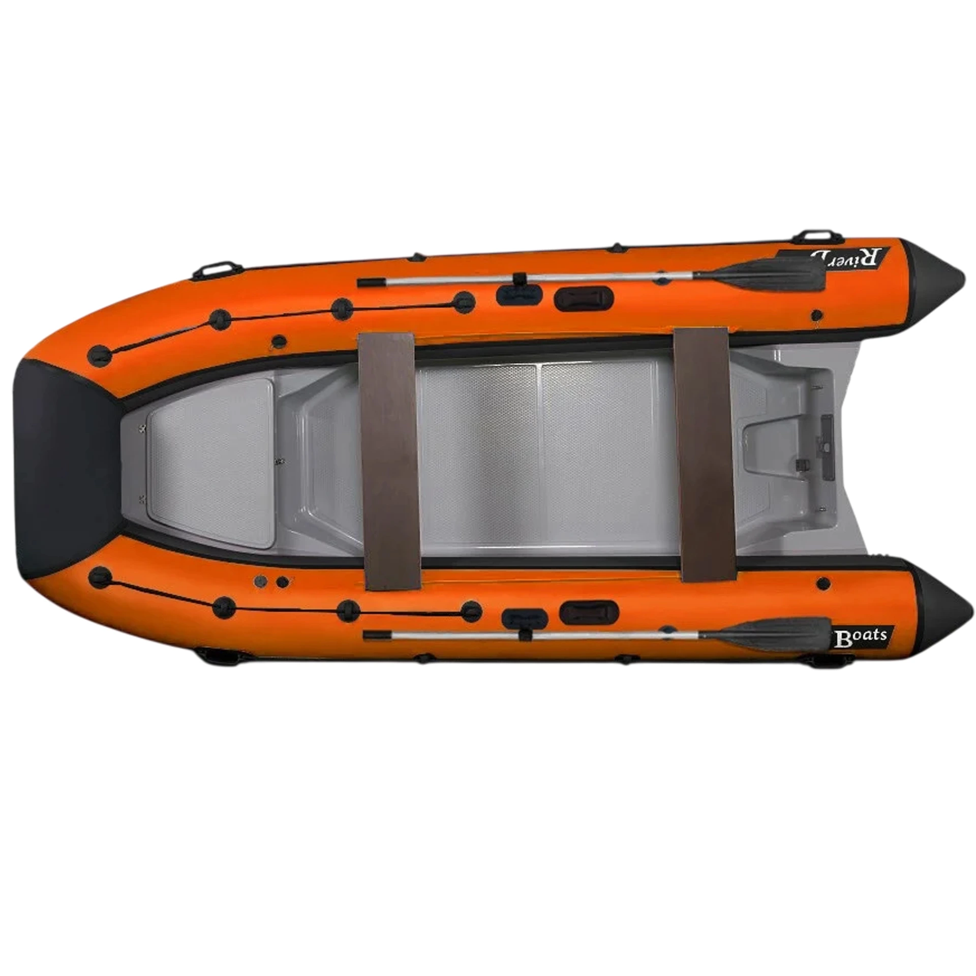 Лодка RIB River Boats RB 400,носовая утка черная,черно-оранжевый