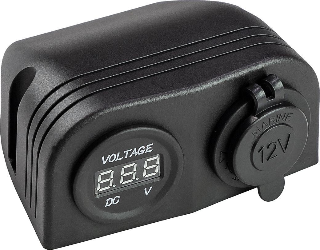 Разъем прикуривателя и цифровой вольтметр для креп (упаковка из 10 шт.)