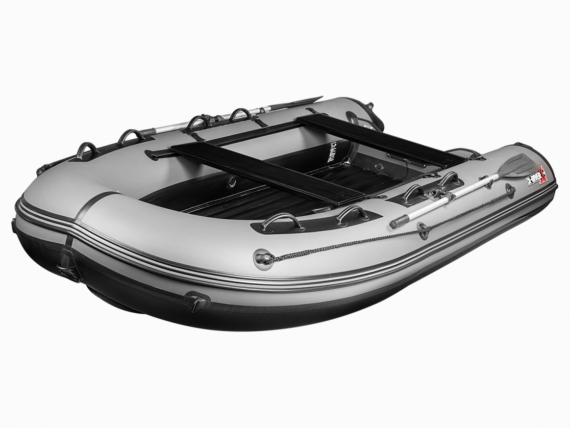 Лодка ПВХ X-River Grace Wind 360 НДНД серо-черный/фурнитура черная