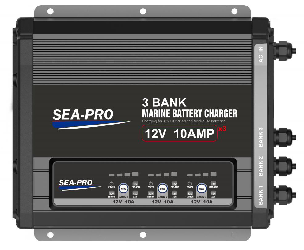 Зарядное устройство Sea-Pro ТЕ4-0331 (3х12В AGM/LEAD-ACID/LiFePo4)