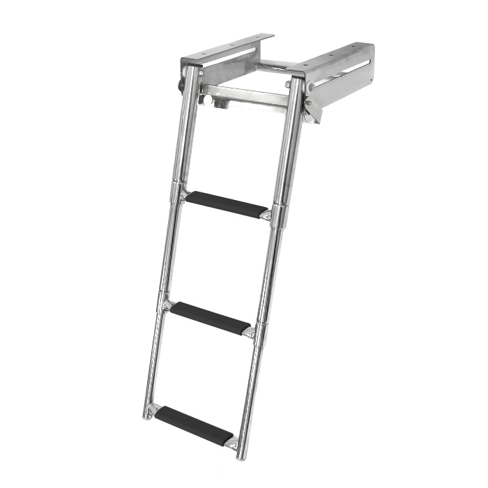 Трап телескопический выдвижной с фиксирующим механизмом, 3 черных ступени (ширина 291 мм.)