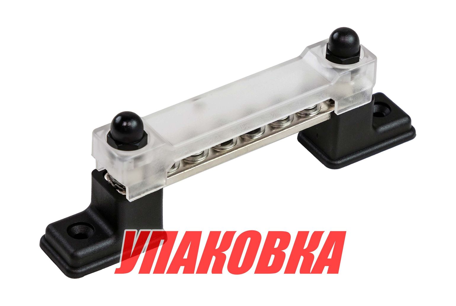 Колодка распределительная электромонтажная с защитной крышкой, 6 контактов (упаковка из 4 шт.)