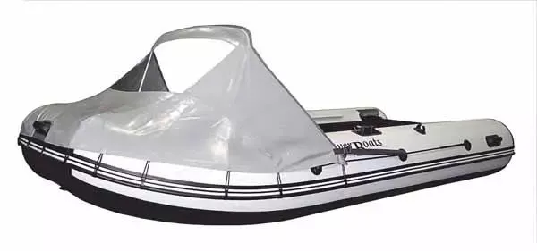 Тент носовой прозрачный RB-370 и РИБ 380 серый (Комплект), River Boats