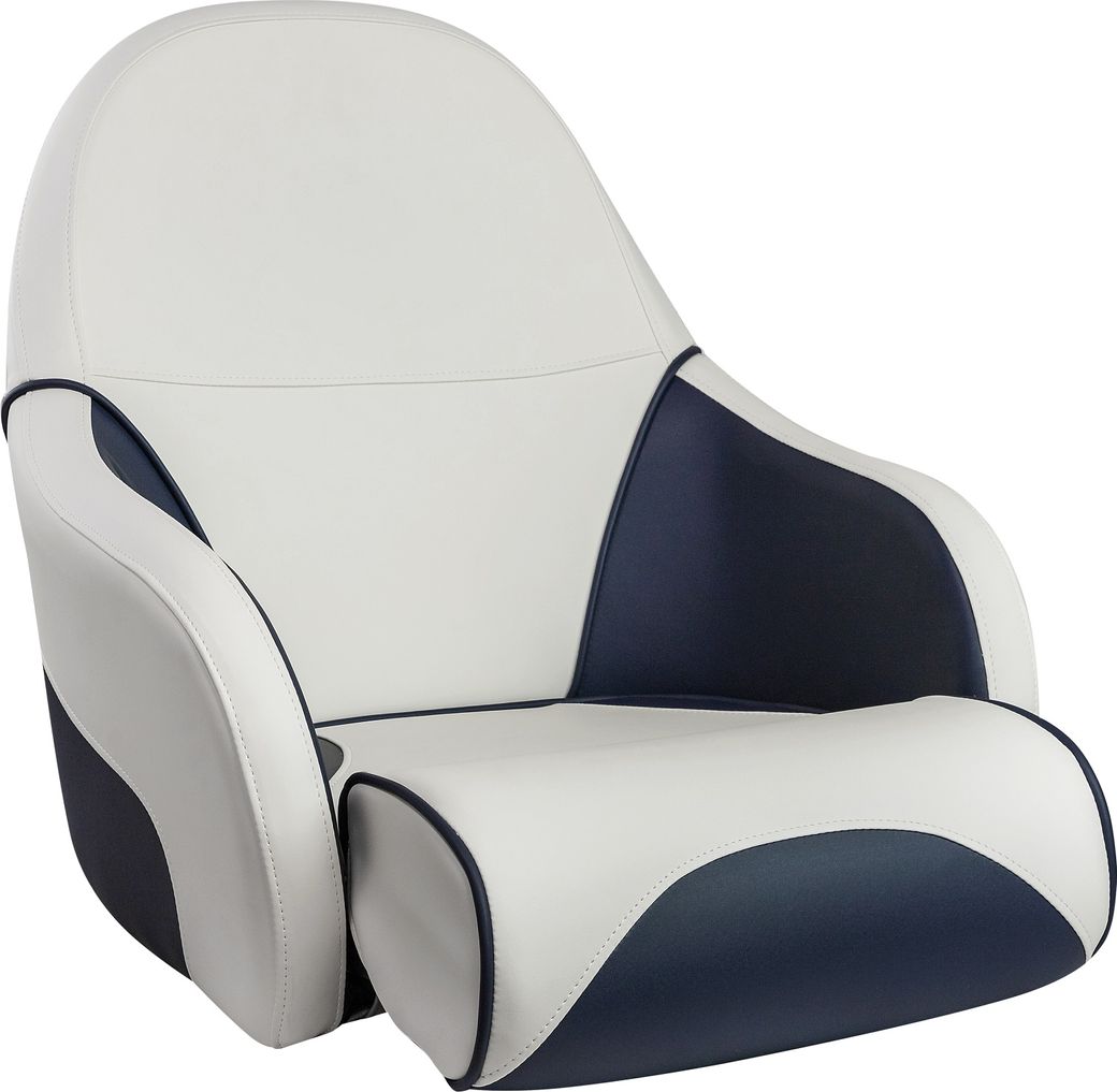 Кресло с болстером Ocean Flip Up, обивка винил, цвет белый/синий (упаковка из 2 шт.)