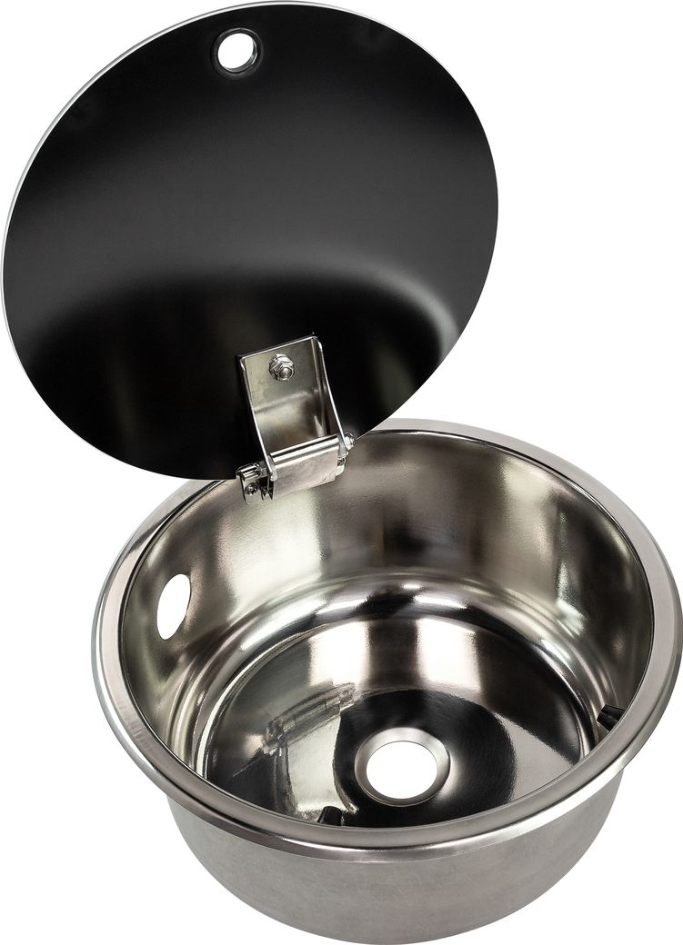 Мойка круглая, стеклянная крышка, Marine Rocket