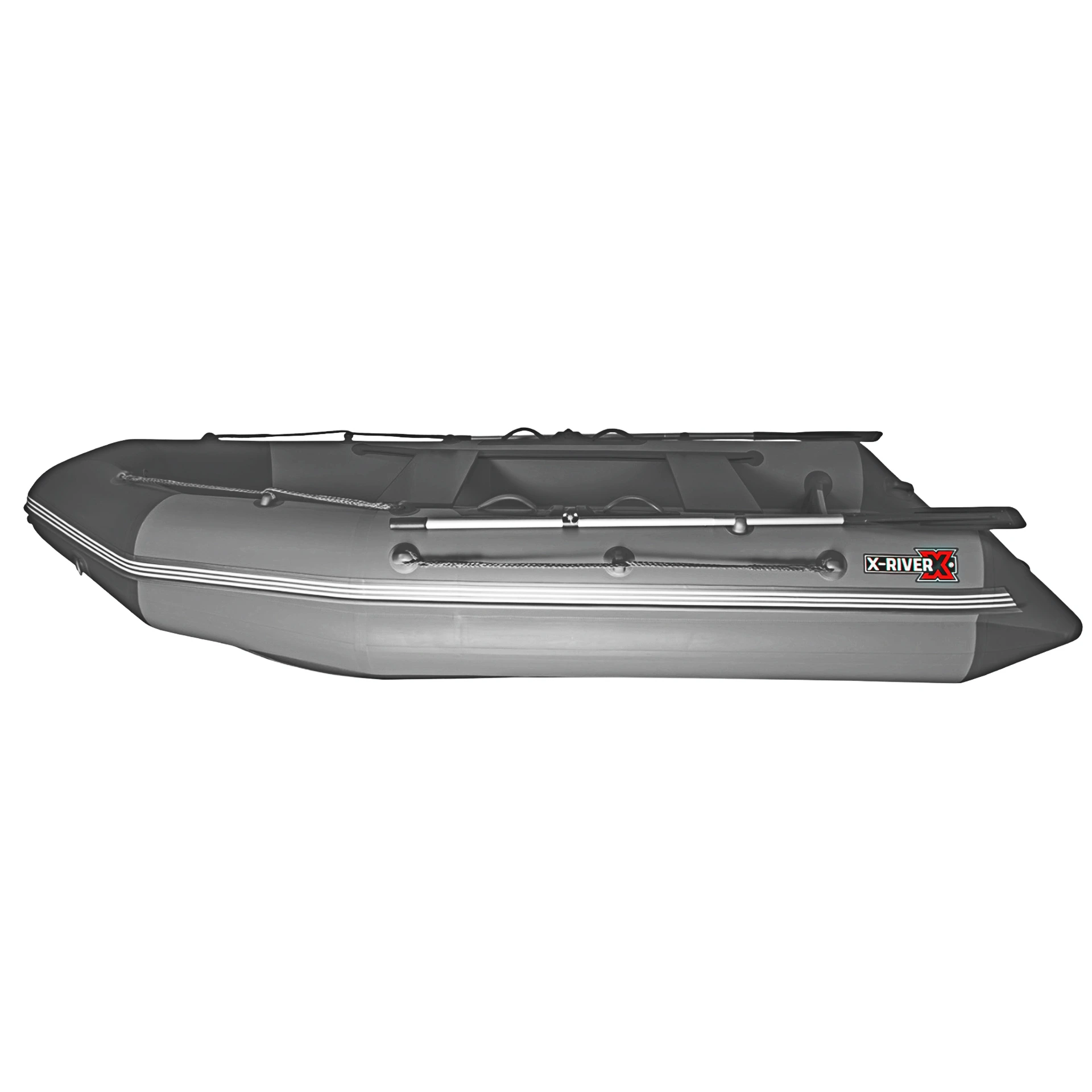 Лодка ПВХ X-River Mark 370 НДНД тримаран(усиленное дно и баллоны,нескользящее покрытие палубы,увелич