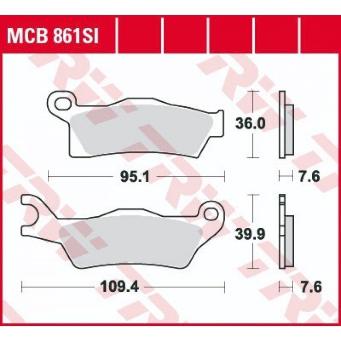 Колодки тормозные (серия Sinter Offroad) MCB861SI