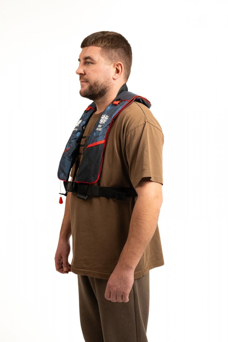 Самонадувной жилет MEDNOVTEX синий (сертификат)